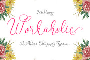 Workaholic Typeface, a Script Font by Thirtypath Studio (Thumbnail 1 of 6)