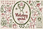 Whimsical Line Art Christmas, an Object Graphic by AnMark (Thumbnail 1 of 13)