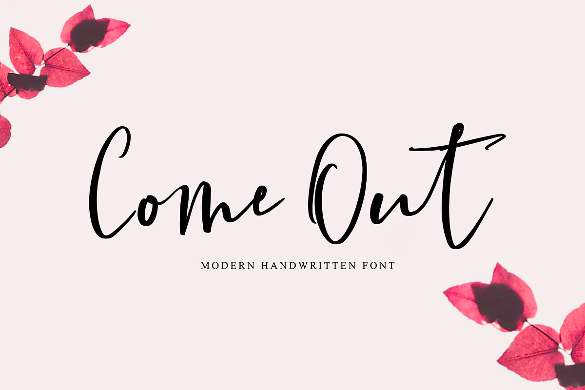 Come Out | Handwritten Font, a Handwritten Font by Yuby Creative (Photo 1 of 9)