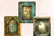 Forest Windows Collage Paper Kit, a Background Graphic by GiraffeCreative (Thumbnail 6 of 9)