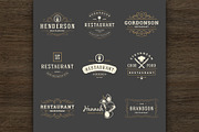 36 Restaurant Logos and Badges, a Branding & Logo Template by Vasya Kobelev (Thumbnail 3 of 12)