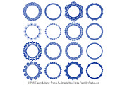 Royal Blue Round Lace Frames, an Illustration by Amanda Ilkov (Thumbnail 3 of 5)