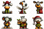 Whimsical Christmas Animal Clipart, an Illustration by Black Bird Studio (Thumbnail 6 of 6)