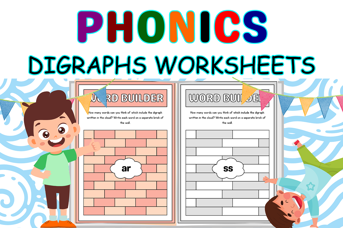 Digraph Worksheets Kindergarten, a Templates & Theme by Premium Digital ...