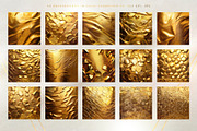 Gilded Dreams. Golden Backgrounds., a Texture Graphic by Anna Babich (Thumbnail 6 of 9)