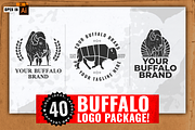Buffalo & Bison Logo Pack - 40 LOGOS, a Branding & Logo Template by Jeffry Macpherson Visuals (Thumbnail 1 of 6)