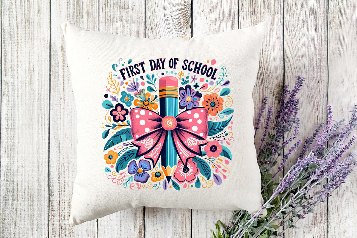 First Day of School Bow Pencil PNG, an Illustration by Designking (Photo 2 of 4)
