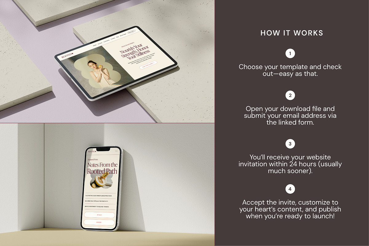 Rooted Squarespace 7.1 Template, a Squarespace Template by Studio Heythere (Photo 6 of 8)