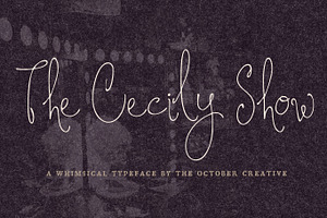 The Cecily Show Signature Font, a Script Font by The October Creative