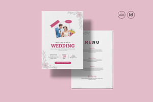 Floral Wedding Invitation, a Stationery Template by Creatiya Type