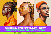 Vexel Portrait Art Photoshop Action, an Action Add-On by Shovajit (Thumbnail 1 of 10)