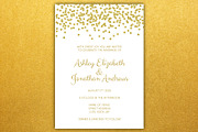 Gold Glitter Wedding Invite Package, a Stationery Template by BF Studios (Thumbnail 2 of 4)