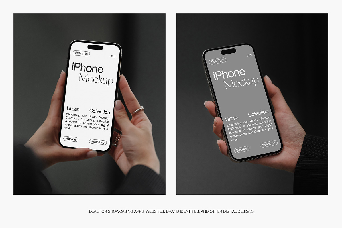 iPhone 16 Pro in Hand Mockups PSD, an iPhone Mockup by Feel This (Photo 3 of 4)