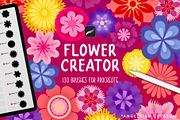 Flower Creator Procreate Brush Set, a Brush Add-On by AngelfishCreative (Thumbnail 1 of 9)