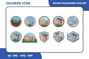 Mount Rushmore Colored Icon Set, a Duotone Icon by Fontmine Studio (Thumbnail 1 of 3)
