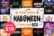 Spooky Bundle | 17 Halloween Fonts, a Script Font by Alpaprana (Thumbnail 1 of 9)