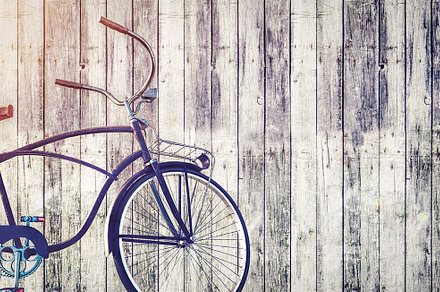 Vintage bike featuring rust, photo, and street, a Transportation Photo by DigitalPen