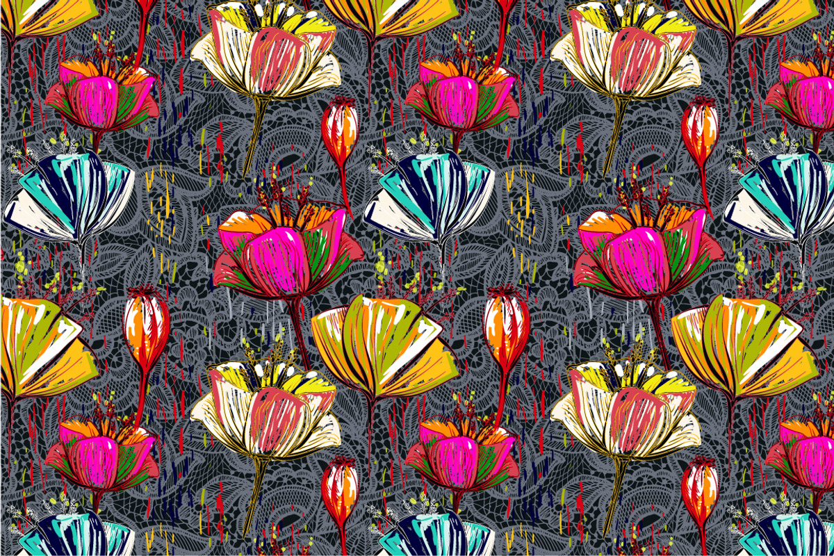 10 Bright Floral Patterns, Part II, a Pattern Graphic by Sunny_Lion