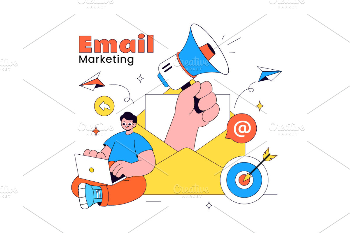 10 Email Marketing Illustration, a Person Illustration by denayunebgt (Photo 4 of 4)