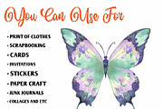Spring Butterfly Clipart, an Illustration by CreationArt (Thumbnail 2 of 7)