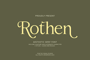 Rothen – Aesthetic Serif Font