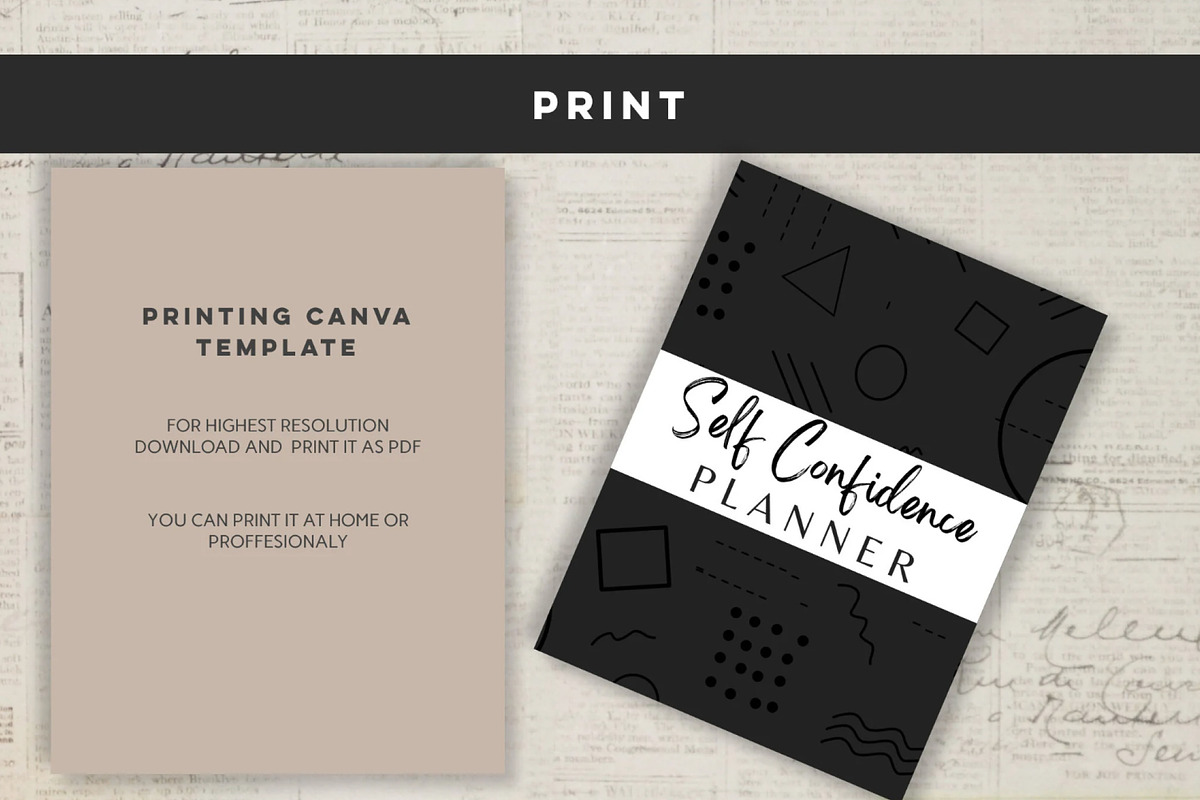 Printable Self Confidence Planner, a Stationery Template by Design House (Photo 7 of 9)