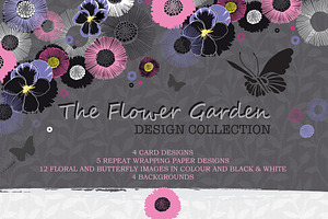 Flower Garden - Floral And Butterfly