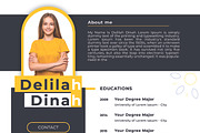Delilah Dinah - Professional Resume, a Marketing Template by Cubex Design (Thumbnail 3 of 4)