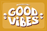 Good Vibes - Retro Font Types, a Font by KiddoGlyphs Studio (Thumbnail 1 of 3)