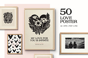 Linocut Love | Poster Builder, an Object Graphic by KetteCreate (Thumbnail 7 of 22)