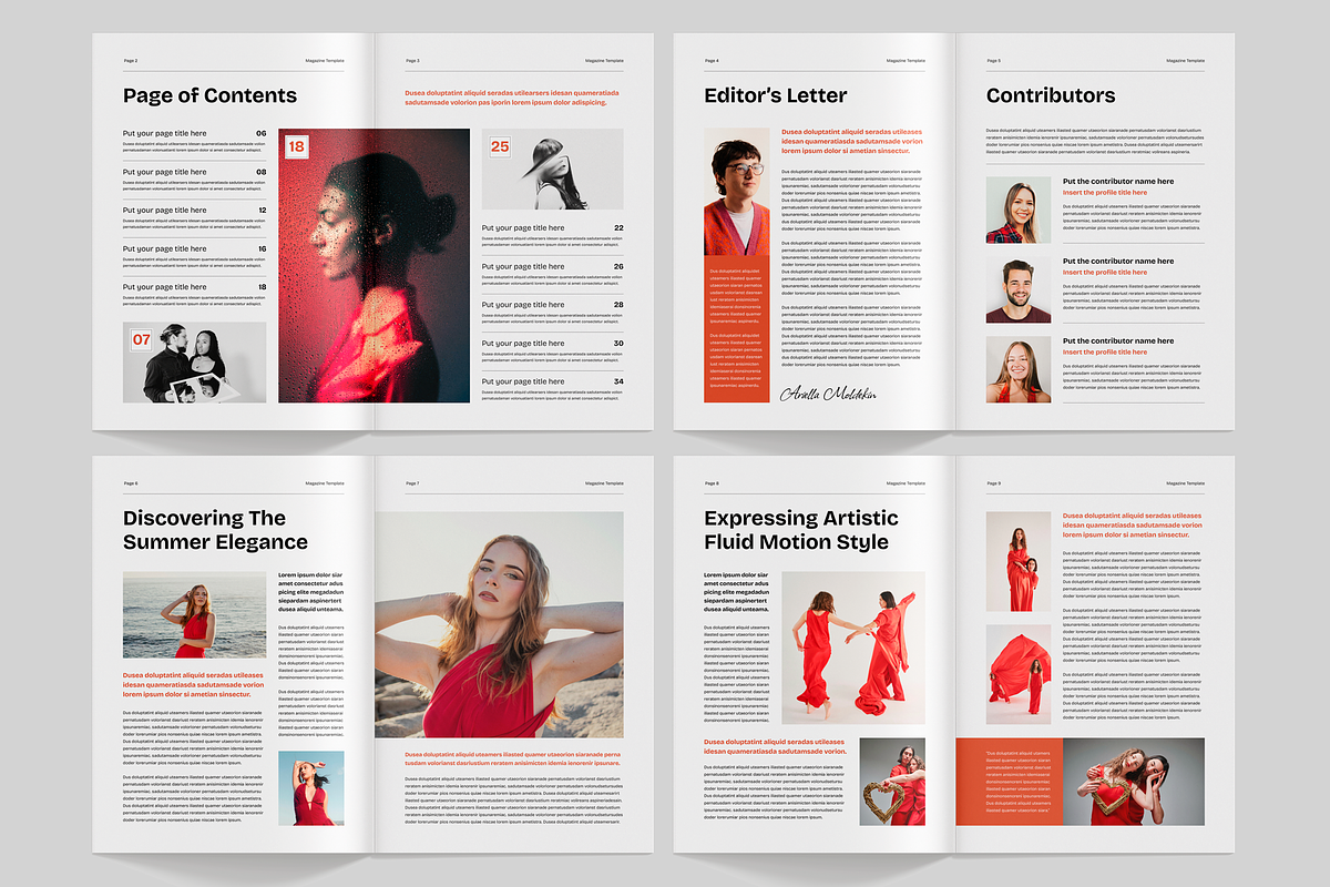 Magazine | Canva & InDesign, a Magazine Template by Leaflove (Photo 4 of 10)