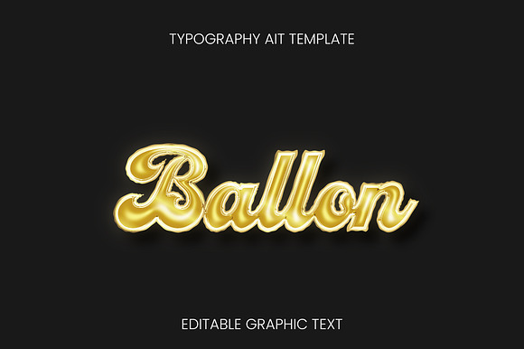 Gold Foil Balloon Text Effect