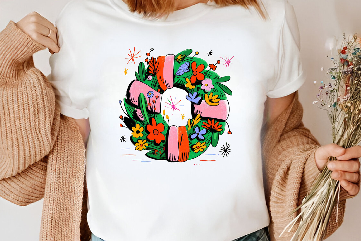 Watercolor Boho Christmas Clipart, an Illustration by Canvas Craft (Photo 5 of 8)