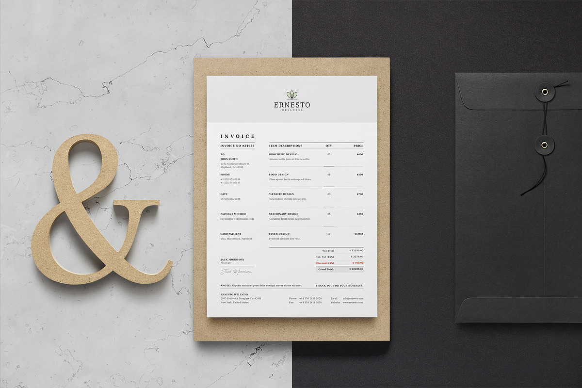 Invoice, a Stationery Template by ThemeDevisers (Photo 1 of 2)