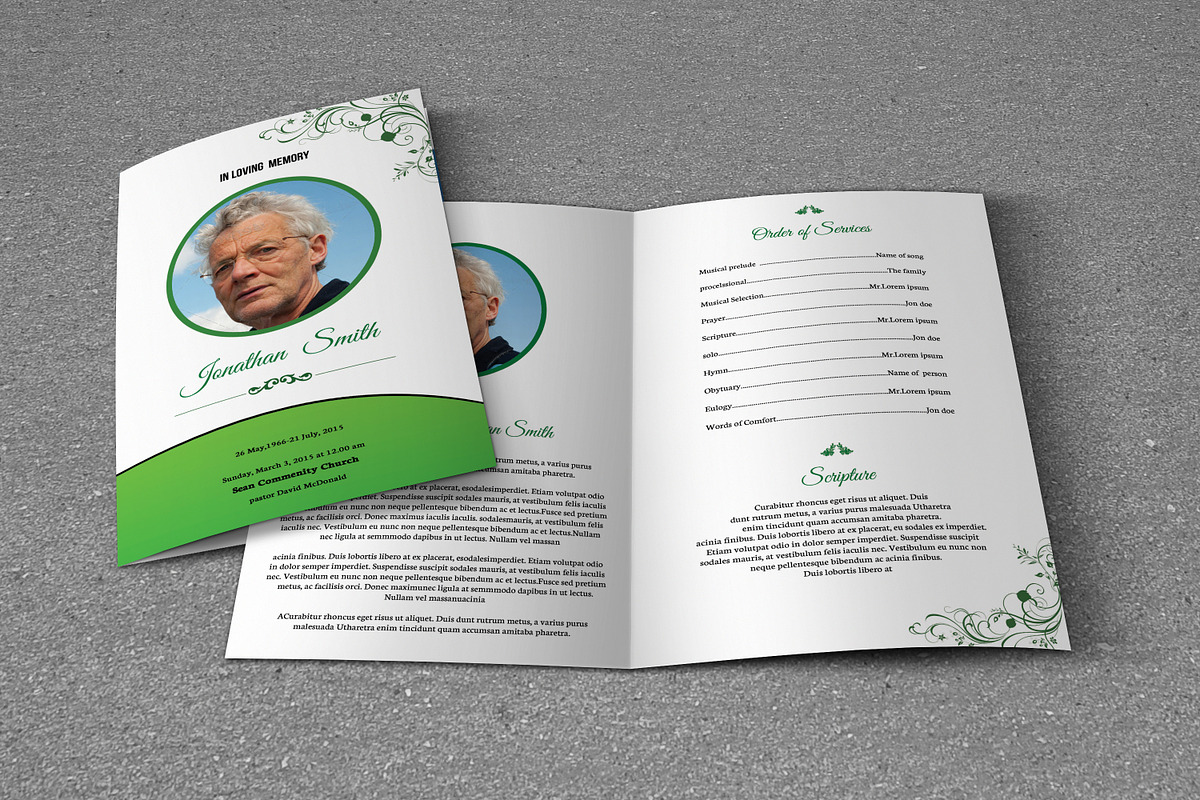Funeral Program Template-T536, a Brochure Template by Template Shop (Photo 3 of 4)