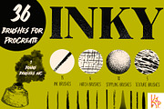 INKY Ink Brushes for Procreate, a Brush Add-On by KJP Designs (Thumbnail 1 of 6)