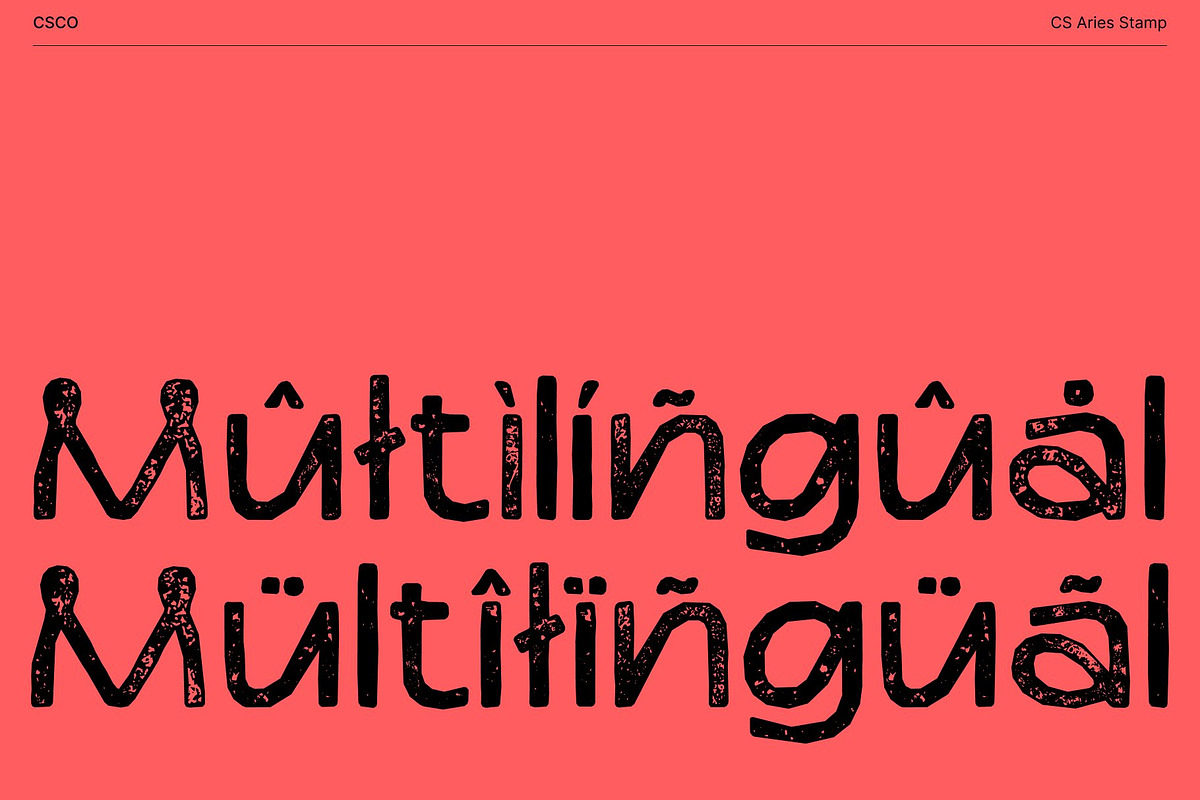 CS Aries Stamp, a Sans Serif Font by Craft Supply Co. (Photo 7 of 8)