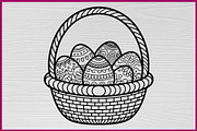 20 Vintage Easter Basket silhouette, a Decorative Illustration by Artivon (Thumbnail 3 of 4)