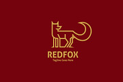 Red Fox Line Art Logo, a Branding & Logo Template by ashenterprise (Thumbnail 2 of 5)