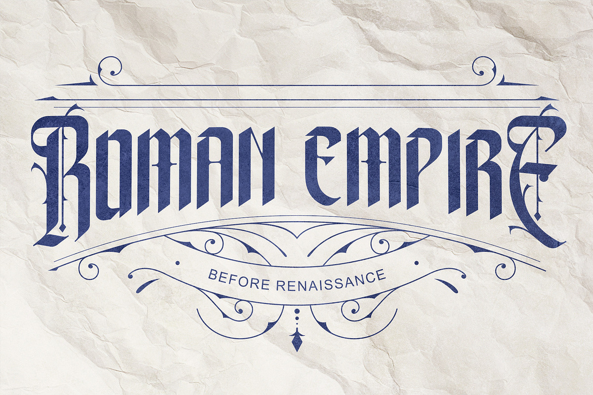 Xerathos Gothic Blackletter Medieval, a Blackletter Font by Letterara (Photo 9 of 15)