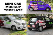 Mini Car Mockup 3 Set Template, an Advertising Mockup by PaperMoon (Thumbnail 1 of 4)