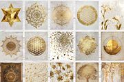 52 White Gilded Celestial Book Cover, a Brochure Template by LA Design (Thumbnail 2 of 10)