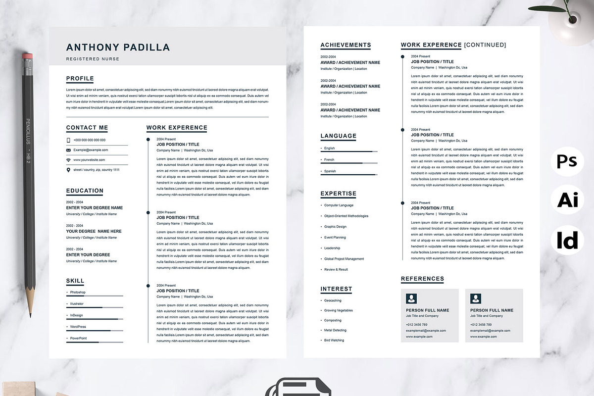 Modern Cv, a Resume Template by Attractive Resume (Photo 1 of 2)