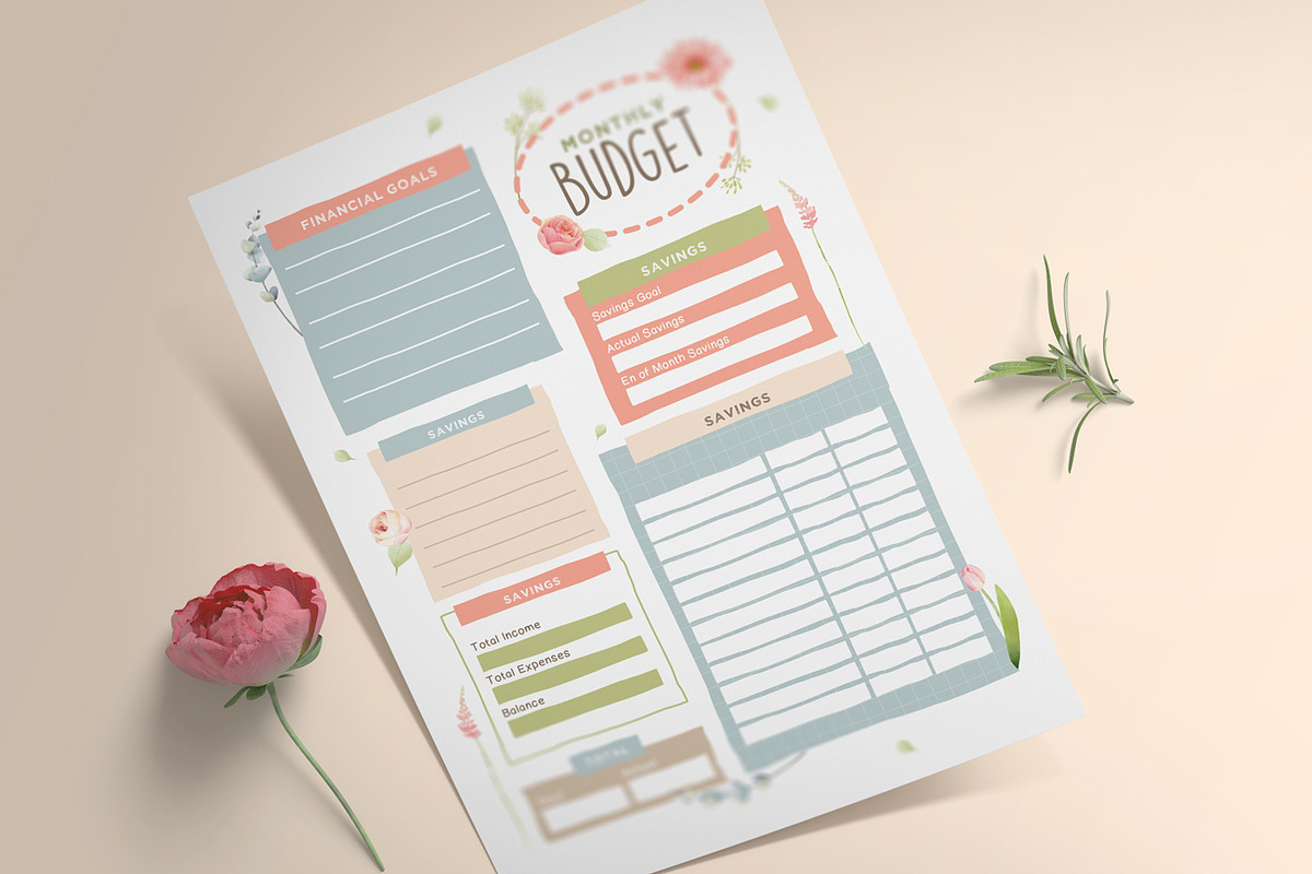Budget Planner, a Stationery Template by Aarley Kaiven (Photo 2 of 3)