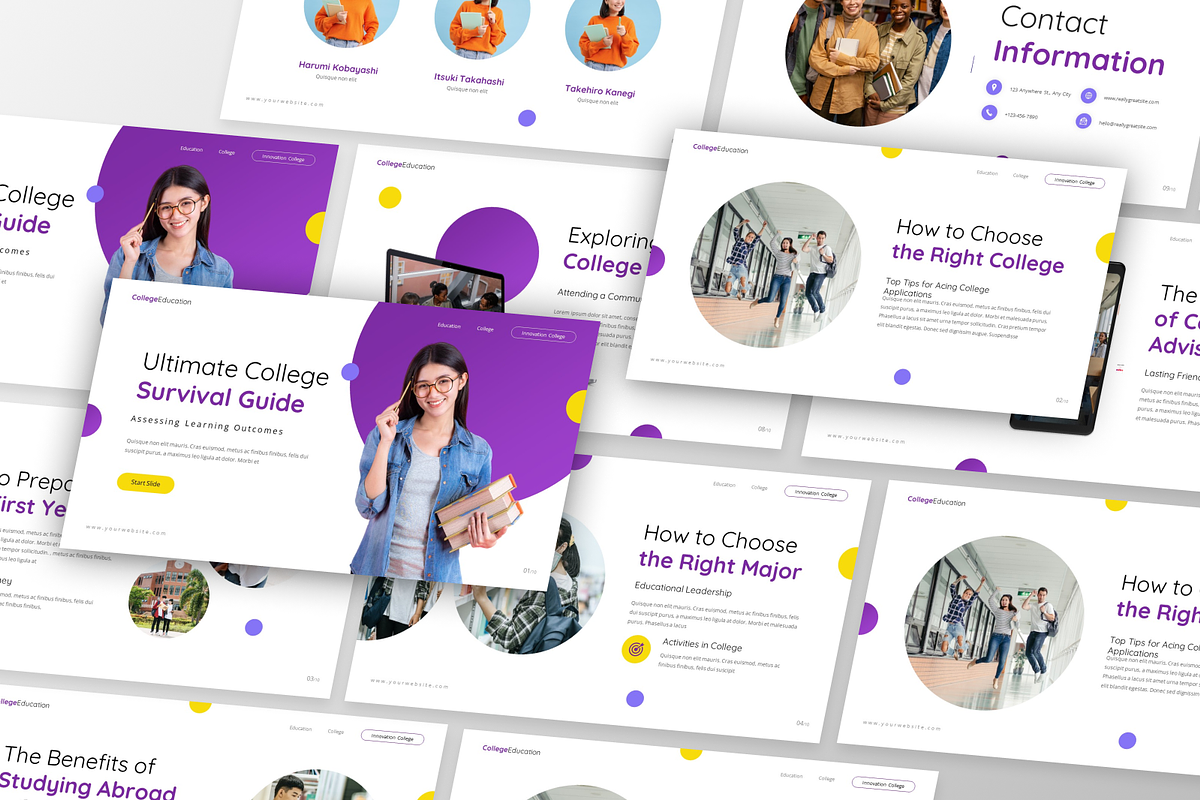 College Education PowerPoint, a Presentation Template by GraphauseProject