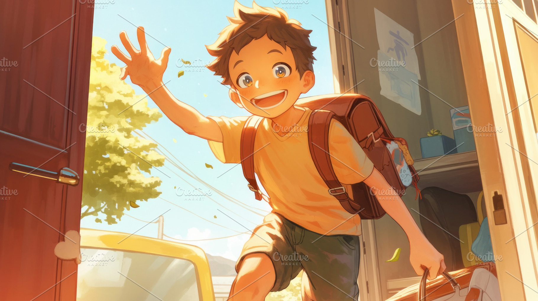 a schoolboy goes to school, a Photo by Pictures for you!!!!!!!!!