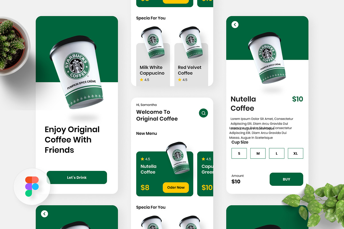 My Coffee - Coffee Shop Mobile App, an UI Kit Template by Panen Creative (Photo 1 of 3)