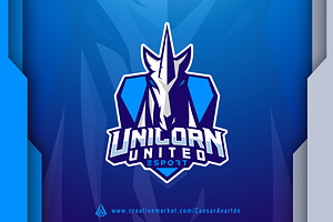 Unicorn Esport Logo Template