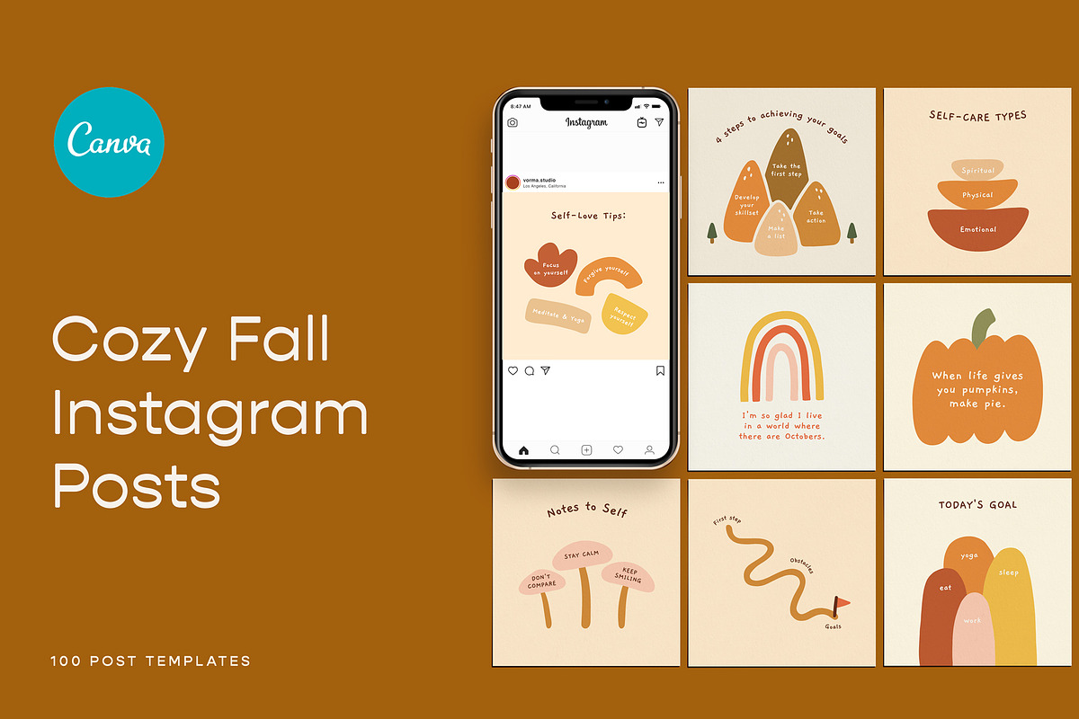 Cozy Fall Instagram Post CANVA, a Social Media Template by Elokka Std. (Photo 1 of 11)