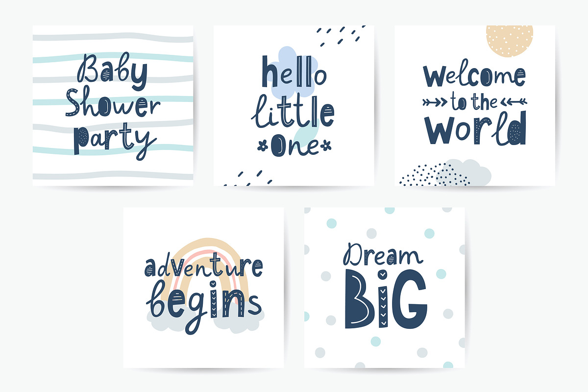 Baby Shower Party cards, a Decorative Illustration by redcollegiya design (Photo 3 of 3)